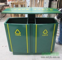 小區(qū)物業(yè)戶(hù)外防銹鋼制分類(lèi)垃圾桶