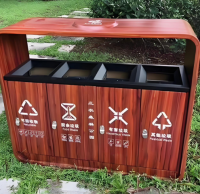 轉(zhuǎn)木紋金屬垃圾桶打造環(huán)保與美學兼具的智慧解決方案